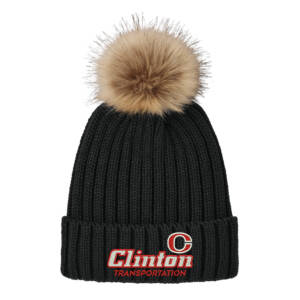 CCSD Transportation Port Authority Faux Fur Pom Beanie – DeepBlack