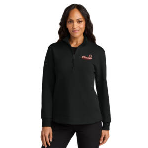 CCSD Transportation Port Authority Women’s Wearever Signature Double Pique 1/4 Zip – DeepBLACK