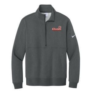 CCSD Transportation Nike Club Fleece Sleeve Swoosh 1/2-Zip Men-Charcoal Heather