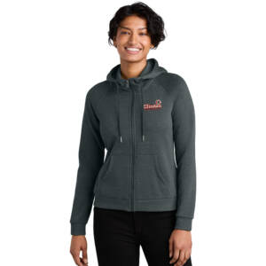 CCSD Transportation Allmade Women’s Organic CVC Fleece Full Zip Pullover Hooded Sweatshirt-Terrain Grey Heather