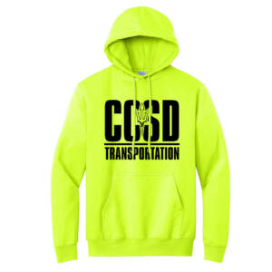 CCSD Transportation Unisex Fleece Pullover Hooded Swatshirt-Safety Green