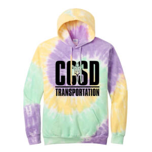 CCSD Transportation Unisex Essential Tie-Dye Pullover Hooded Sweatshirt-Mint