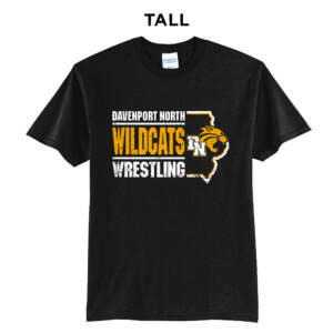 DN AAU Wrestling Tall Core Blend short Sleeve T Shirt – Black