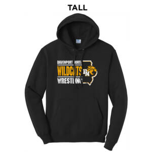 DN AAU Wrestling  TALL Classic Pullover Hooded Sweatshirt -Black