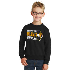 DN AAU Wrestling  Youth Crewneck Sweatshirt -Black