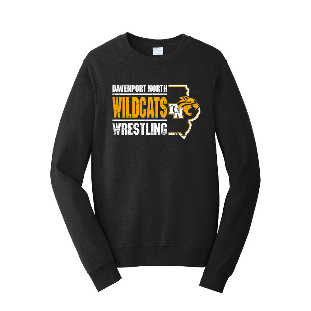 DN AAU Wrestling Unisex Fan Favorite Crew Sweatshirt-Black