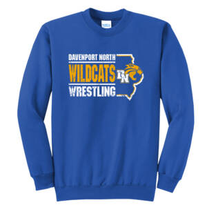 DN AAU Wrestling Unisex Fleece Crewneck Sweatshirt-Royal