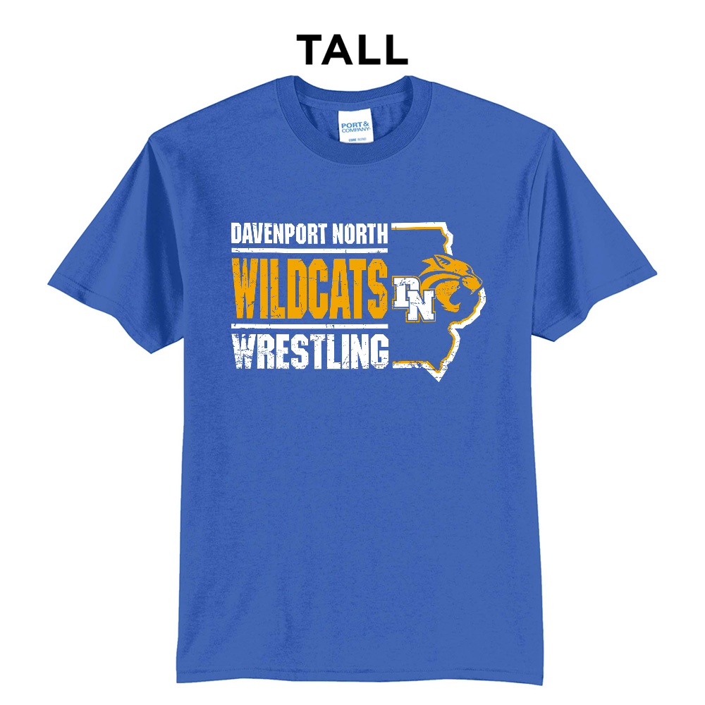 DN AAU Wrestling Tall Short Sleeve Tee-Royal