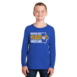 DN AAU Wrestling Youth Cotton Long Sleeve Tee-Royal