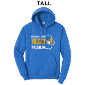 DN AAU Wrestling Tall Fleece Hooded Sweatshirt-Royal