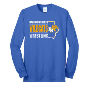 DN AAU Wrestling Unisex Cotton Long Sleeve Tee-Royal
