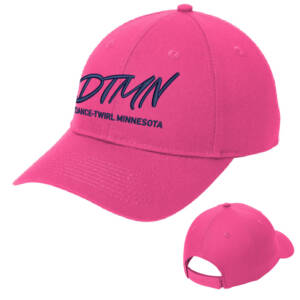 DTMN Port and Company Six Panel Twill Cap-Neon Pink
