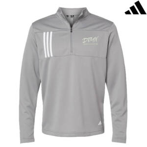DTMN Adidas 3-Stripes Double Knit 1/4 zip pullover Men-Grey