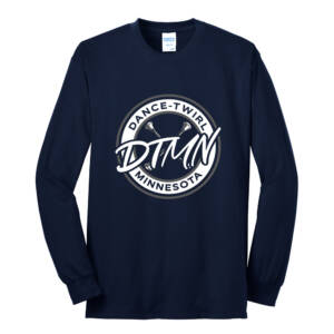 DTMN Unisex Long Sleeve Core Blend T Shirt – Navy