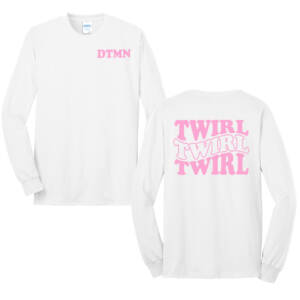 DTMN Unisex Long Sleeve Cotton T Shirt – White