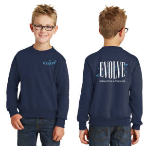Evolve Youth Crewneck Sweatshirt – Navy