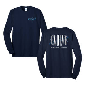 Evolve Unisex Long Sleeve Core Blend T Shirt – Navy