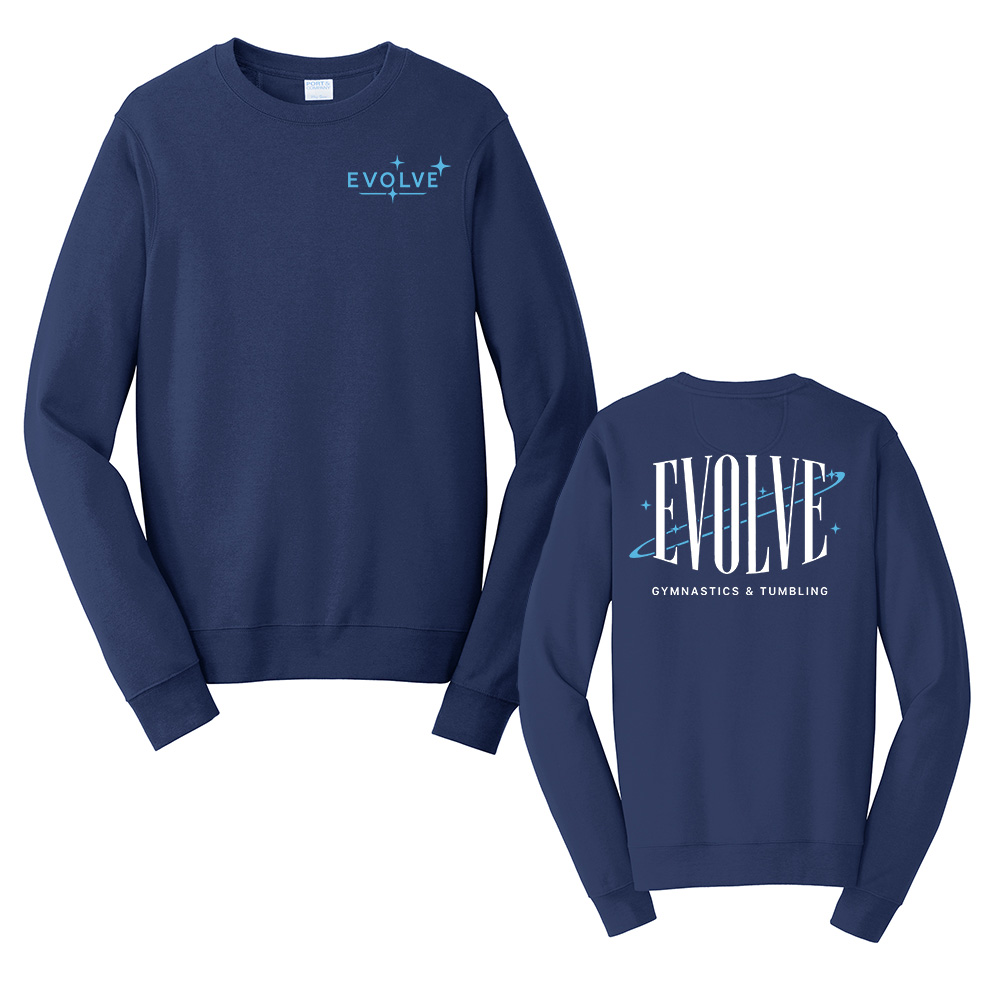 Evolve Unisex Fan Favorite Crewneck Sweatshirt - Navy