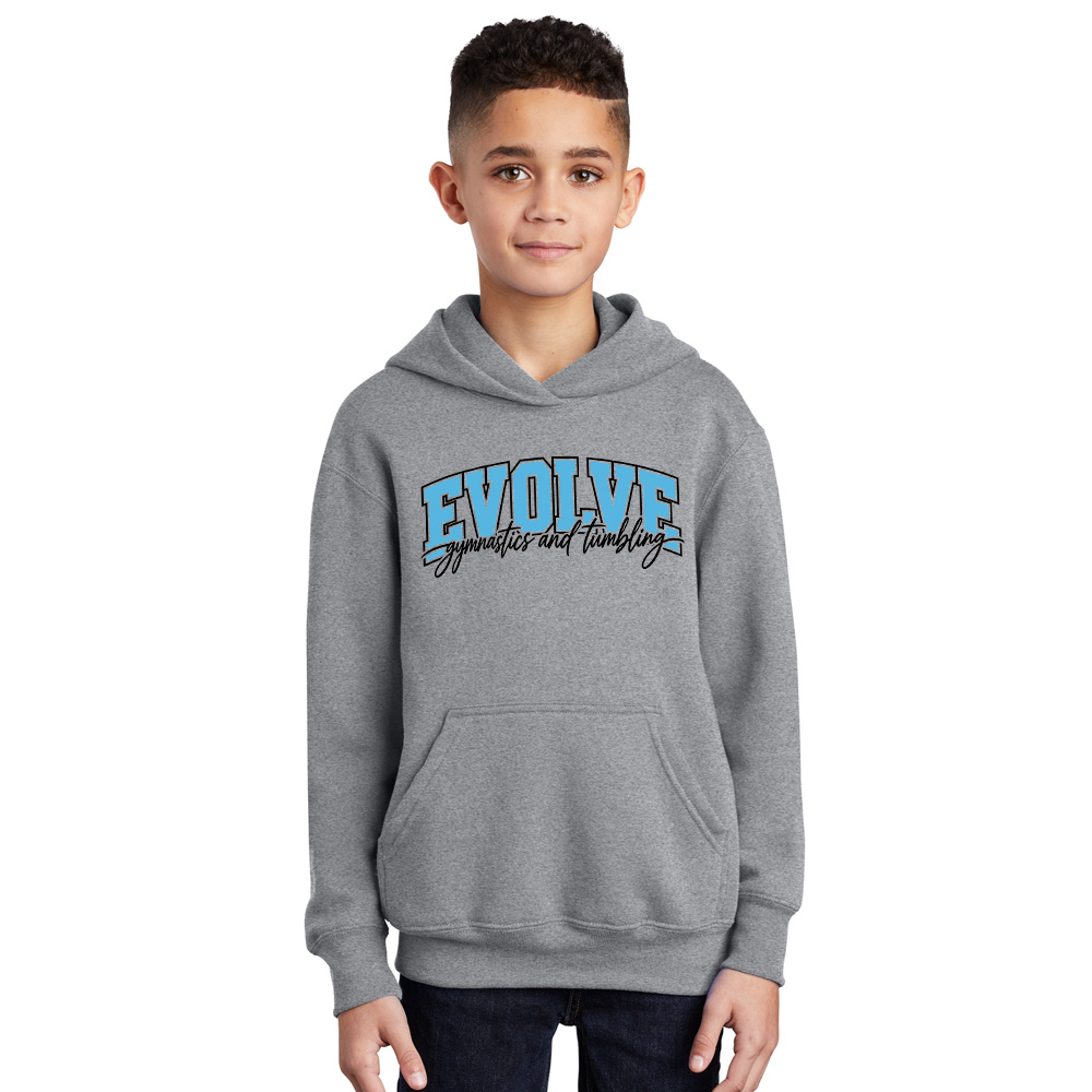 Evolve Youth Hooded Sweatshirt - AthleticHeather