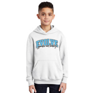 Evolve  Youth Hooded Sweatshirt – White