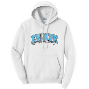 Evolve Unisex Classic Core weight Cozy Pullover Hooded Sweatshirt – White
