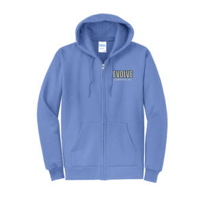 Evolve Unisex Classic Full Zip Hooded Sweatshirt – Carolina Blue