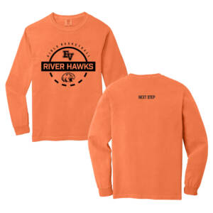 EV Girls Basketball Comfort Colors Heavyweight Ringspun Long Sleeve Tee Unisex-Burnt Orange