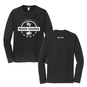 EV Girls Basketball Unisex Cotton Long Sleeve Fan Favorite Tee-Black
