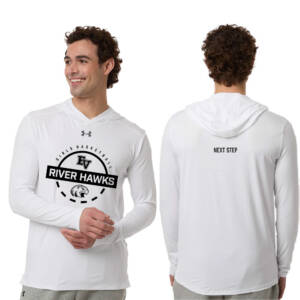EV Girls Basketball Under Armour Mens Team Vanish Performance Hoodie -White