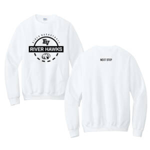 EV Girls Basketball Unisex Core Fleece Crewneck Pocket Sweatshirt -White
