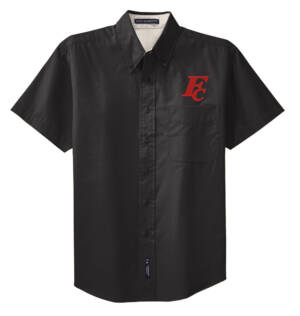 Forest City Staff Port Authority Men Short Sleeve Easy Care Shirt – Black/Stone