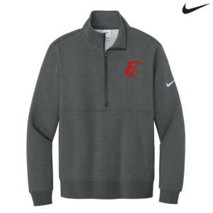 Forest City Staff Nike Club Fleece Sleeve Swoosh 1/2-Zip Men-Charcoal Heather