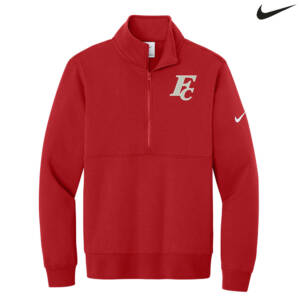 Forest City Staff Nike Club Fleece Sleeve Swoosh 1/2-Zip Men-University Red