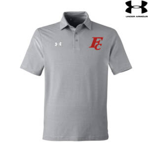 Forest City Staff Under Armour DRIVE Team Stripe Premium Polo Mod Grey