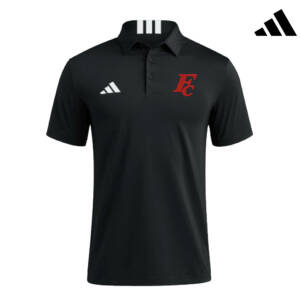 Forest City Staff Adidas 3 Stripe short sleeve Polo Black