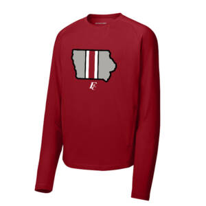 Forest City Staff Sport-Tek Sport-Wick Stretch Pocketed Crewneck-Deep Red