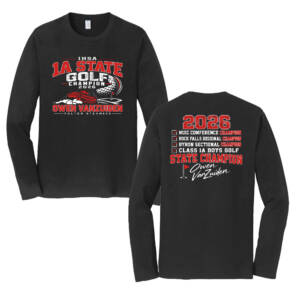 Fulton Golf Champ Unisex Long Sleeve Fan Favorite Tee ring spun cotton-Black