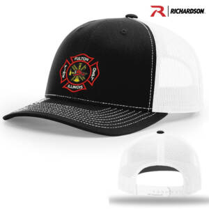 Fulton Fire Richardson Pro Crown Mesh Back Adjustable back cap Split-Black/White