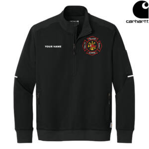 Fulton Fire Carhartt Fire and Rescue 1/2-Zip Mid-Layer performanc pullover-Black