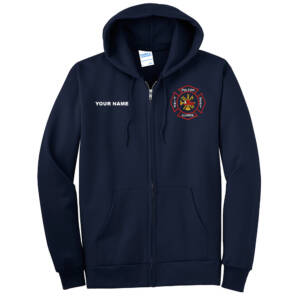 Fulton Fire Unisex Ultimate Full-Zip Hooded Sweatshirt-Navy