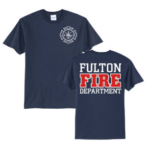 Fulton Fire Unisex Short Sleeve Tee-Navy