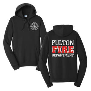 Fulton Fire Unisex Fan Favorite Fleece Hooded Sweatshirt-Black