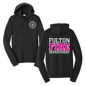 Fulton Fire Unisex Fan Favorite Fleece Hooded Sweatshirt-Black