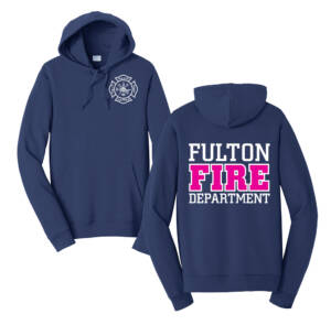 Fulton Fire Unisex Fan Favorite Fleece Hooded Sweatshirt-Navy