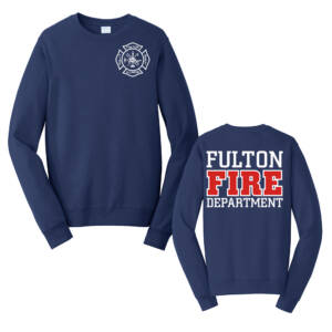 Fulton Fire Unisex Fan Favorite Fleece Crewneck Sweatshirt-Navy