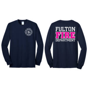 Fulton Fire Unisex Long Sleeve Tee-Navy