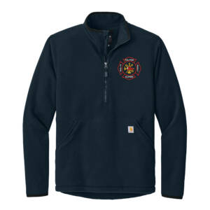 Fulton Fire Carhartt Textured 1/2-Zip Fleece Jacket Men-Navy
