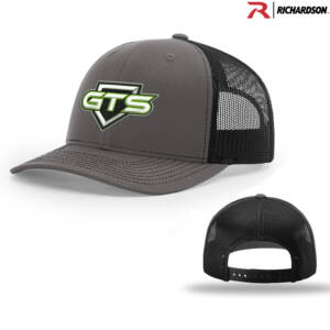 GTS Baseball Richardson Pro Mesh Adjustable Trucker Cap Split-Charcoal/Black