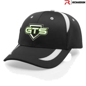 GTS Baseball Richardson Sideline Adjustable Micro Mesh Color Block Cap-White/Black