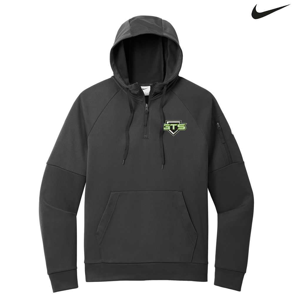 GTS Baseball Nike Therma-FIT Pocket 1/4-Zip Fleece Hoodie-Black